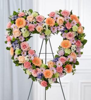 Heavenly Heart Standing Wreath Spray