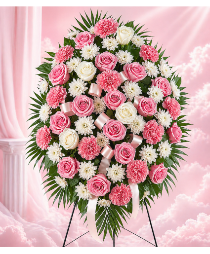 Heavenly Pink Tribute Call Us for Faster Service & Daily Specials: (915) 303-8500 Text Us to Order Anytime: (915) 505-3708 Your trusted source for Flowers & Delivery in El Paso TX
