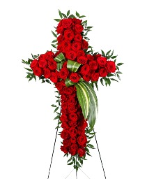 Heavenly Rose Cross Flower Arrangement