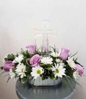 Heaven's Grace Keepsake Crystal Cross Arrangement
