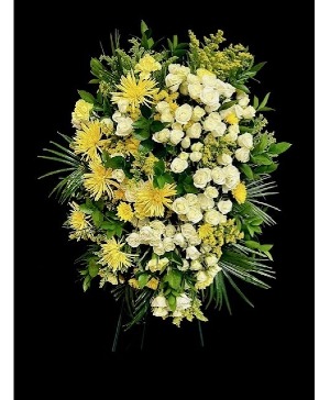 Heaven's Sunrise Yellow and White Design