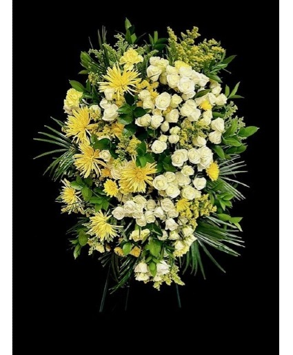 Heaven's Sunrise Yellow and White Design