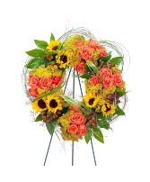 Heaven's Sunset Wreath Arrangement