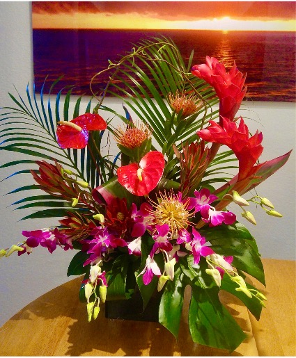 Hello Honolulu  Tropical Arrangement