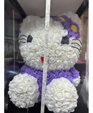 Hello kitty rose bear  
