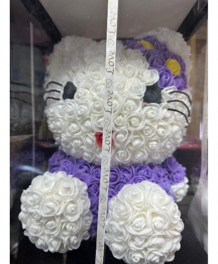 Hello kitty rose bear  