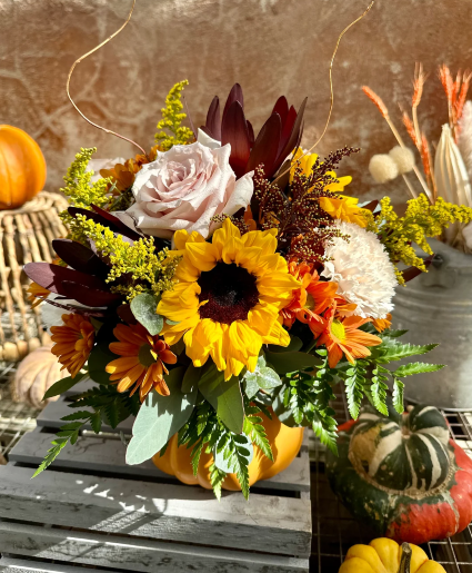 'Hello, Pumpkin!' Flower Arrangement Floral Design