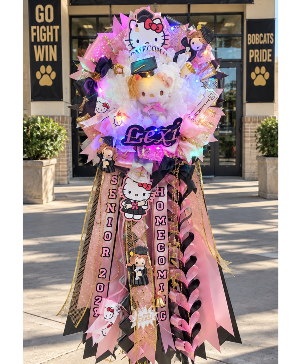 Hello Senior! Homecoming Mum Call Us for Faster Service & Daily Specials: (915) 303-8500 Text Us to Order Anytime: (915) 505-3708 Your trusted source for Flowers & Delivery in El Paso TX 