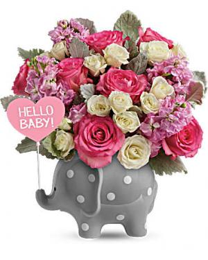 Hello Sweet Baby - Pink assorted flowers