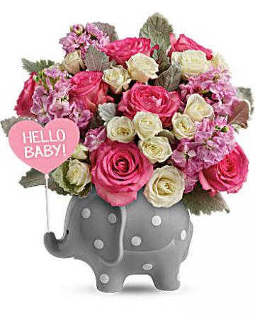 Hello Sweet Baby - Pink assorted flowers