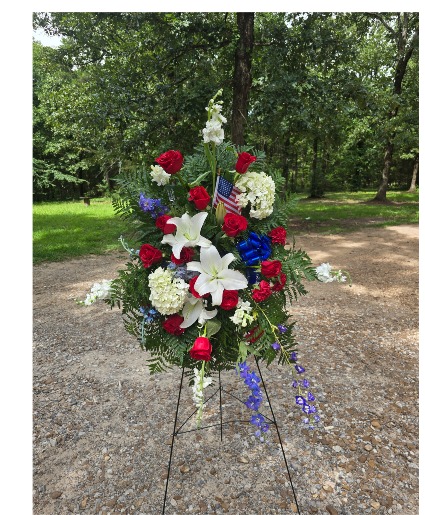 Hero Forever Patriotic Spray Funeral spray