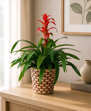 TROPICAL BROMELIAD Basket Plant