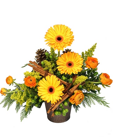 Hints of Cinnamon Floral Arrangement in Riverside, CA | Willow Branch Florist of Riverside