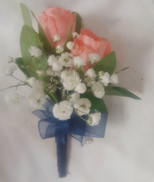 2  spray rose color of,PINK, coral , yellow or lavender and small ribbon (color choice is yours)