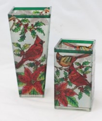 Holiday Amia Stained Glass Vase