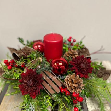 Holiday Pillar Arrangement 