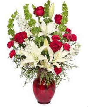 Holiday Cheer Vase Christmas Arrangement
