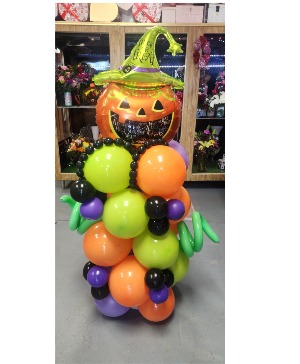 Witches Brew Balloon Tower  4 foot Balloon Column