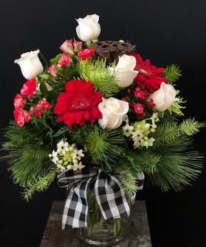 Holly Jolly Christmas  Vase
