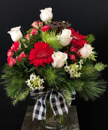 Holly Jolly Christmas  Vase