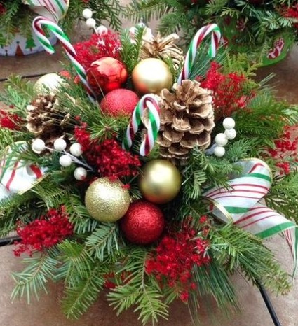 Holly & Jolly Christmas winter centerpiece
