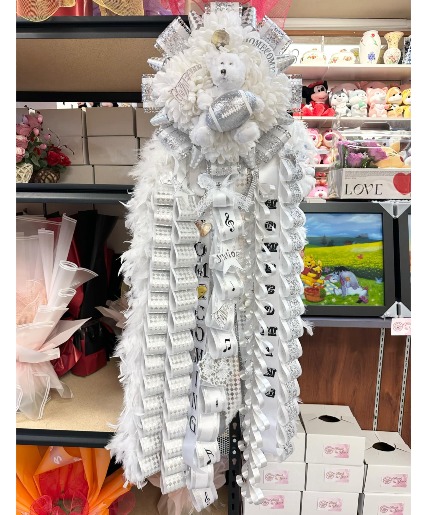 Diamond Ribbon Mum Custom Color Belong School