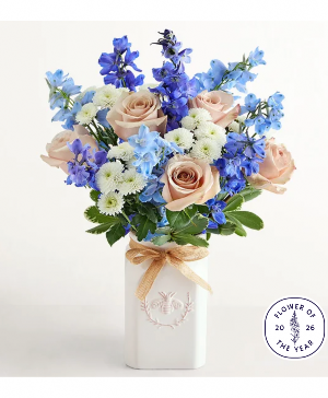 Honey Bee Buzz Delphinium Bouquet 