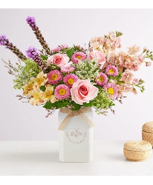 Honey Bee Buzz for Spring assorted flowers