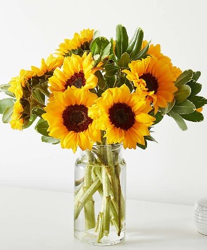 Honey Bee Sunflower Bouquet Sunflowers  