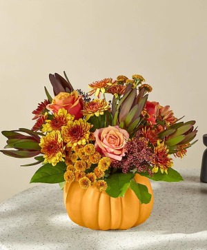 Honeyed Harvest Pumpkin Arrangement