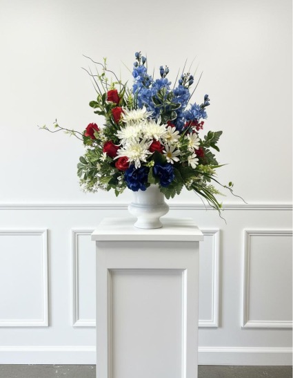 Honor & Glory Tribute  Sympathy Silk Arrangement