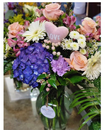 Hope Blooms Love in Purples Fresh bouquet