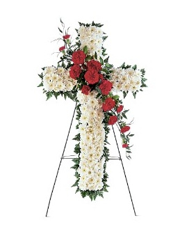 Hope, Honor & Love Cross Sympathy Arrangement