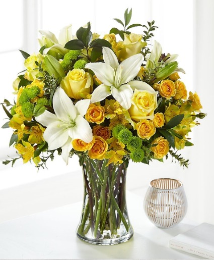 Hope & Serenity Bouquet yellow and white