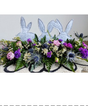 Hoping Through Easter Bunny Shelf Setter with Fresh
