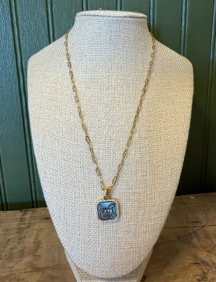 Horse of Pearl Pendant Necklace Lifetime Warranty/Water Resistant
