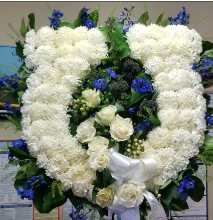 Horseshoe Menorial Puce Custom Funeral