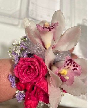 Hot Pink /Brights wrist Corsage