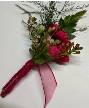 Hot Pink Carnation Boutonniere