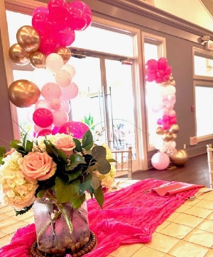 Hot Pink Celebration Centerpiece