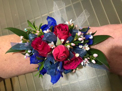 hot pink corsage