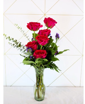 Petite Hot Pink Roses 