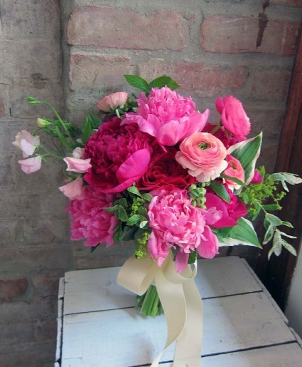 hot pink peonies  prom