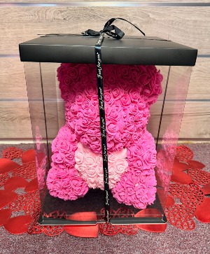 Hot Pink Rose Bear 