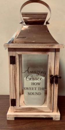 How Sweet The Sound Amazing Grace LED Candle Lantern