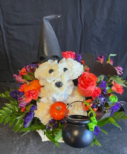 Howl-O-Ween Puppy Fresh Cut Floral Puppy