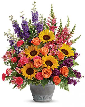 Hues Of Hope Bouquet sympathy arrangements