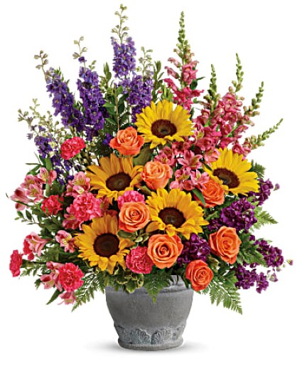 HUES OF HOPE FUNERAL ARRANGEMENT