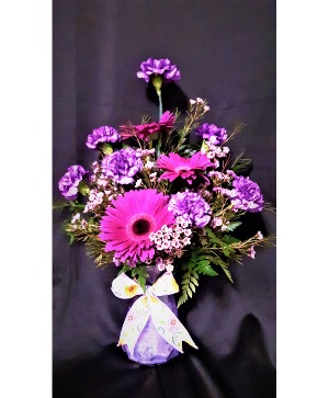 Hues of Lavendar vase arrangement