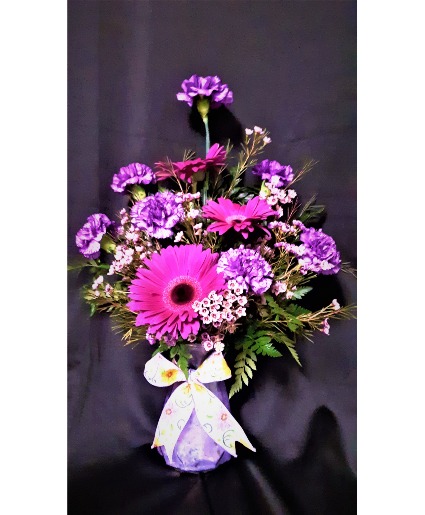 Hues of Lavendar vase arrangement